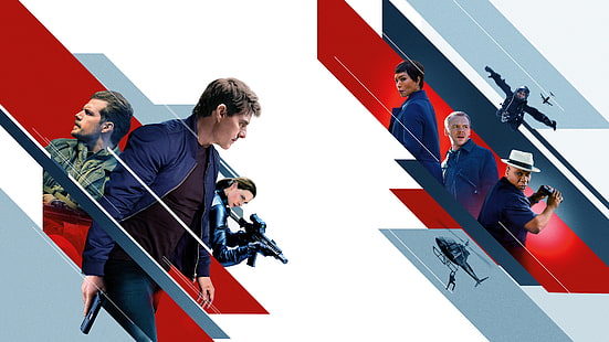 Angela Bassett, 8K, Tom Cruise, Simon Pegg, Mission: Impossible - Fallout, 4K, Rebecca Ferguson, Henry Cavill, Sfondo HD HD wallpaper