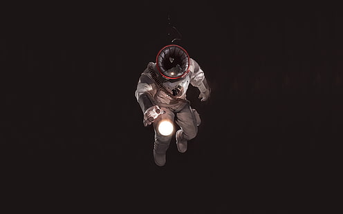 Astronaut, Chun Lo, digitale Kunst, Kunstwerk, Horror, HD-Hintergrundbild HD wallpaper