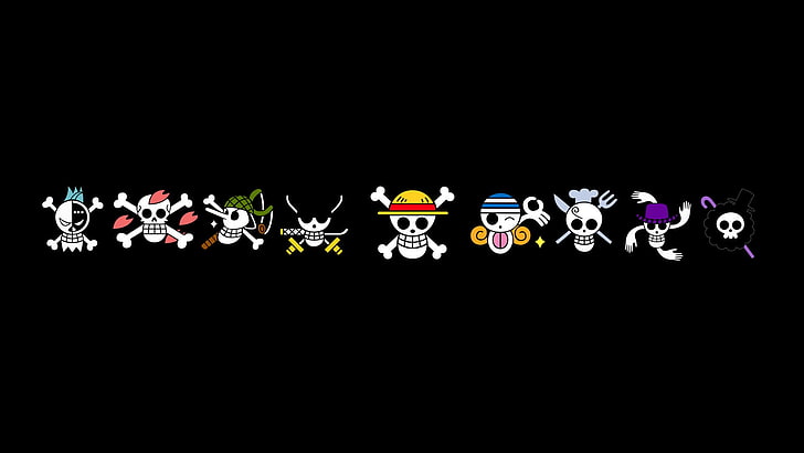 One Piece logo, One Piece, anime, skull, HD wallpaper