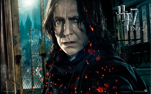 Professor Severus Snape, Hogwarts, parte 2, professore Severus Snape, HP 7, Alan Rickman, Harry Potter e i Doni della Morte, Harry Potter 7, insegnante, Sfondo HD HD wallpaper