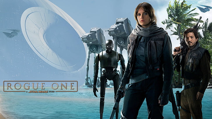 Star Wars Rogue One poster, Rogue One: A Star Wars Story, film, Jyn Erso, Rebel Alliance, Death Star, Star Wars, Felicity Jones, Wallpaper HD