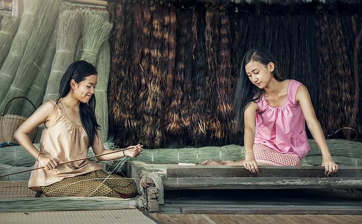 Thailand, Asia, potret, wanita, Wallpaper HD