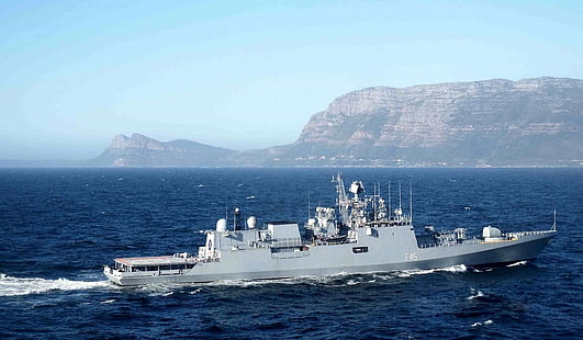 военный корабль, фрегат класса Talwar, индийский флот, военные, HD обои HD wallpaper