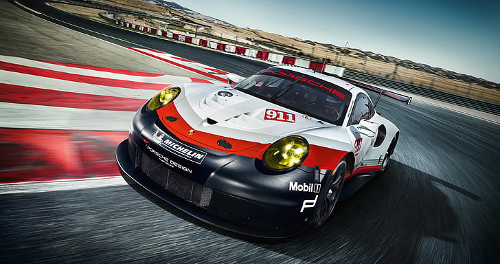 2017, Porsche 911 RSR, Fondo de pantalla HD
