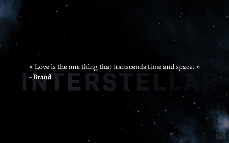 black background with text overlay, Interstellar (movie), love, inspirational, space, quote, motivational, life, HD wallpaper