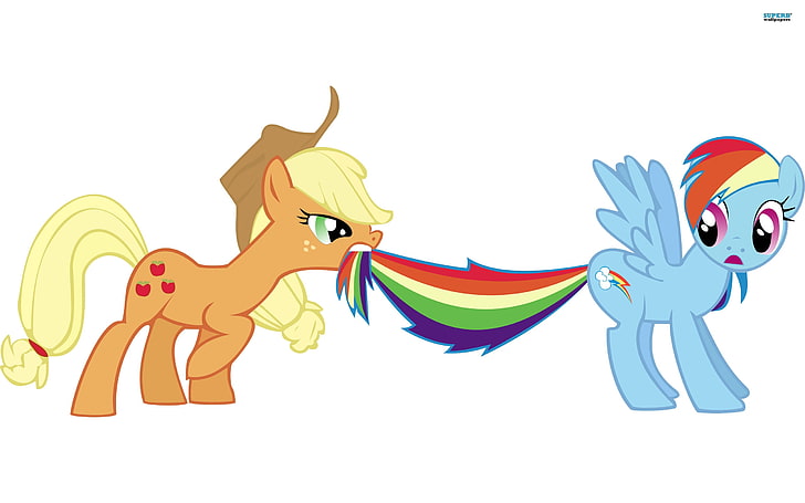 мой маленький пони, радужная черта AppleJack Technology Apple HD Art, мой маленький пони, Rainbow Dash, HD обои