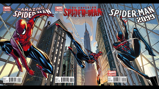 Marvel The Superior Spider-Man sfondo, Spider-Man, Spider-Man 2099, il fantastico Spider-Man, il superiore, Sfondo HD HD wallpaper
