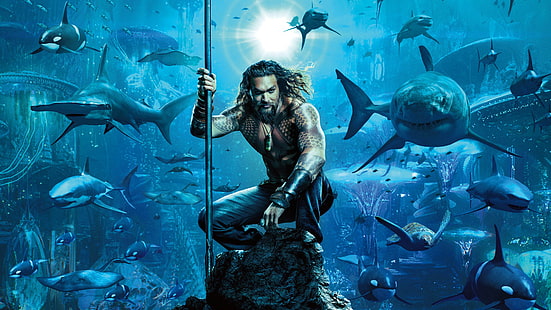 Aquaman, DC Comics, Warner Brothers, Gerechtigkeitsliga, Jason Momoa, HD-Hintergrundbild HD wallpaper