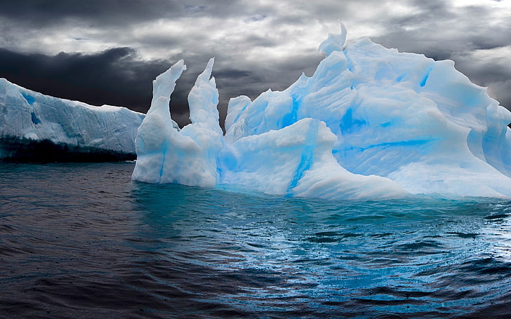 南極の氷-Windows Nature Wallpaper、白い氷山、 HDデスクトップの壁紙
