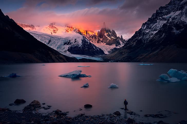 Mountain Patagonia Cerro Torre Before Sunrise Hd Wallpaper Wallpaperbetter