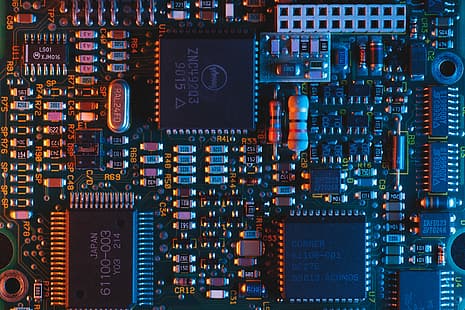 回路基板、マイクロ チップ、PCB、技術、ハードウェア、抵抗器、 HDデスクトップの壁紙 HD wallpaper