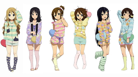 K-ON !, Tainaka Ritsu, Hirasawa Yui, Akiyama Mio, Kotobuki Tsumugi, HD tapet HD wallpaper