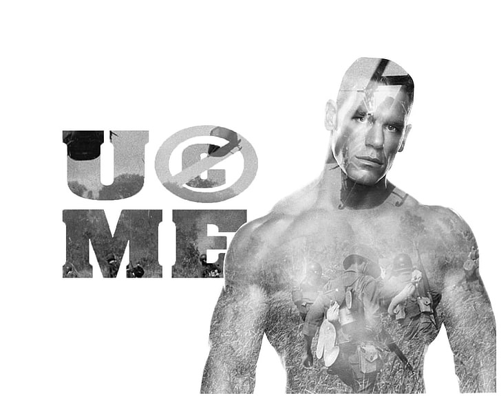 John Cena, John Cena, WWE, double exposure, Vietnam War, HD wallpaper