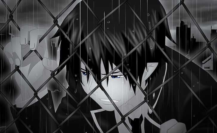 The Other Side Of The Fence, male anime character, Artistic, Anime, Fence, Other, Side, HD wallpaper