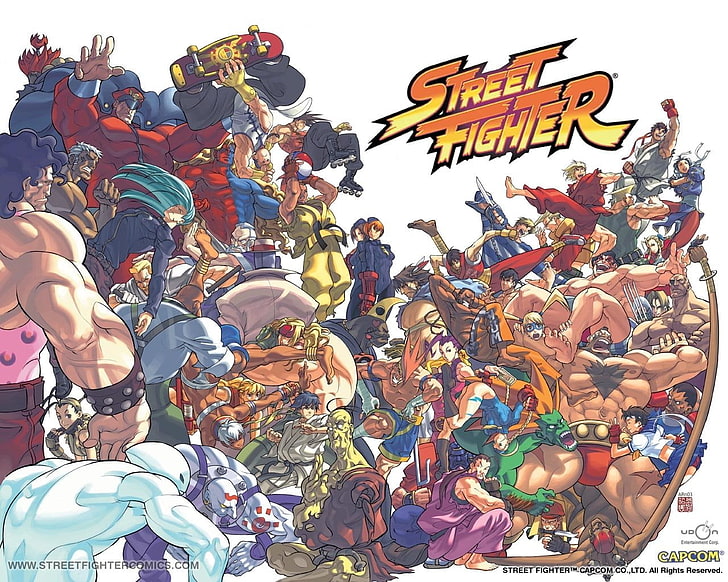 Иллюстрация символов Street Fighter, Street Fighter, Коллаж, HD обои