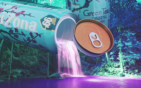 Arizona grüner Tee, Wasserfall, Dampfwelle, HD-Hintergrundbild HD wallpaper