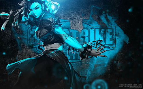 Chun-Li Street Fighter Blue HD, videojuegos, azul, calle, luchador, li, chun, Fondo de pantalla HD HD wallpaper