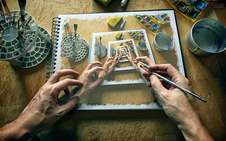 ศิลปะจินตนาการ, มือ, งานศิลปะ, ภาพวาด, วอลล์เปเปอร์ HD
