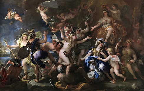 picture, mythology, Luca Giordano, Messina Returned to Spain, HD wallpaper HD wallpaper