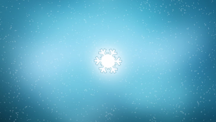 snowflakes illustration, snowflake, background, bright, blue, HD wallpaper