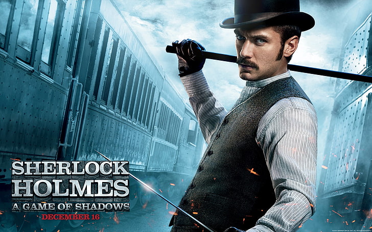 Sherlock Holmes Book Covers, Sherlock Holmes A Game of Shadows poster, Movies, Hollywood Movies, HD wallpaper
