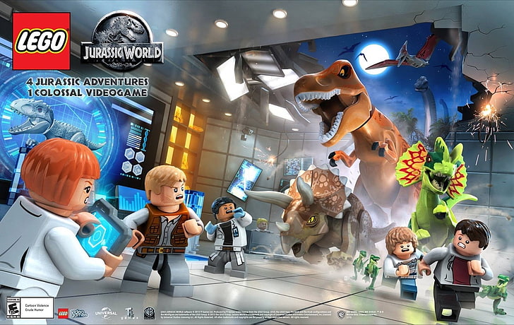 Lego, LEGO Jurassic World, Dinozaur, Tapety HD