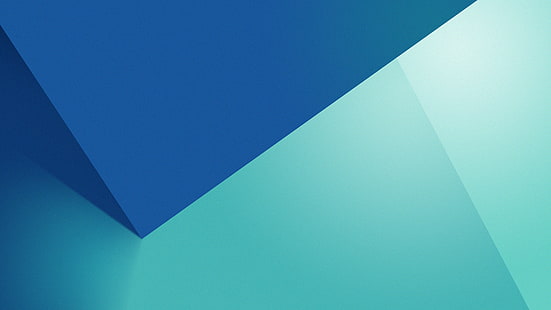 carta da parati digitale geometrica blu e verde, busta, minima, blu, HD, 4K, Sfondo HD HD wallpaper