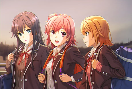 Anime, Komedi Romantis Remaja Saya SNAFU, Iroha Isshiki, Yui Yuigahama, Yukino Yukinoshita, Wallpaper HD HD wallpaper