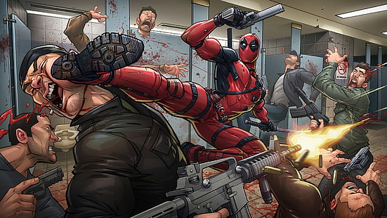 Pintura de Deadpool, Deadpool, Marvel Comics, Fondo de pantalla HD HD wallpaper