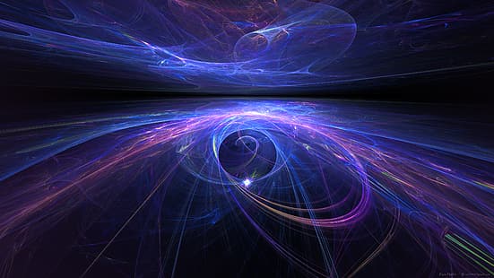  fractal, purple background, fractal flame, Apophysis, abstract, 3D fractal, Portal, HD wallpaper HD wallpaper
