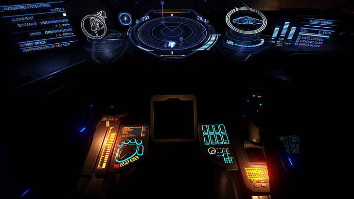 controlador eletrônico prateado, Elite: Dangerous, videogames, espaço, exploração, primeira pessoa, cockpit, HD papel de parede