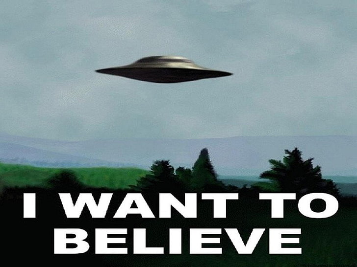 Voglio credere al testo, Humor, Funny, UFO, Sfondo HD
