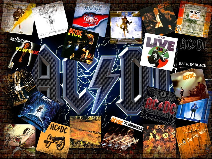 AC & DC title poster lot, Band (Music), AC/DC, HD wallpaper