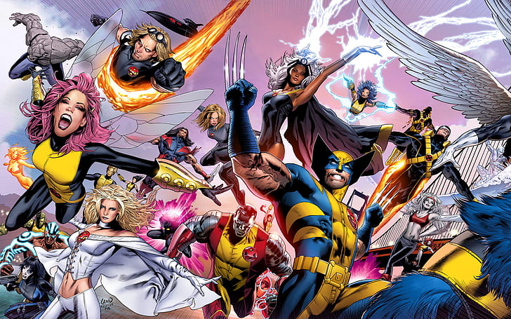 X-Men, Colossus, Cyclops (Marvel Comics), Emma Frost, Wolverine, HD tapet