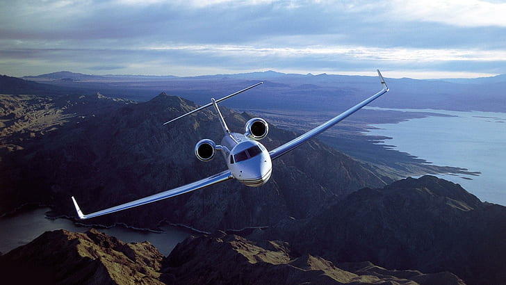 Gulfstream G550, avión privado blanco, avión, 1920x1080, gulfstream, gulfstream g550, Fondo de pantalla HD
