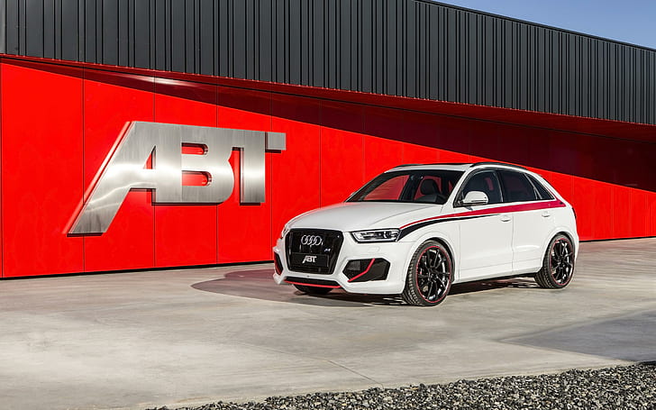 2014 ABT Audi RS Q3、ホワイトアウディセダン、アウディ、2014、車、 HDデスクトップの壁紙