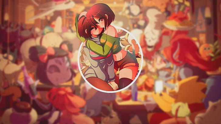 アニメ アニメの女の子 Undertale Frisk Chara Hdデスクトップの壁紙 Wallpaperbetter