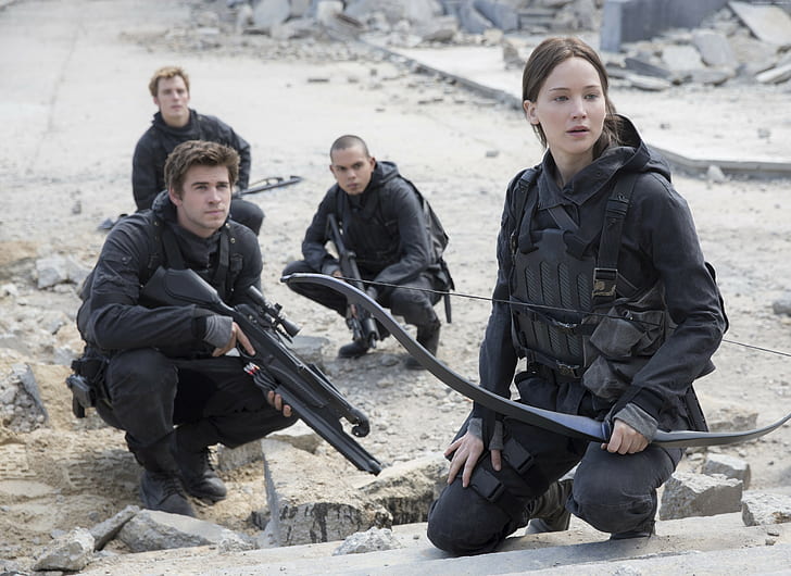 Jennifer Lawrence, película, Sinsajo - Parte 2, Katniss, Los juegos del hambre, Fondo de pantalla HD