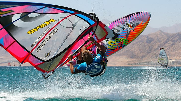 schizzi, windsurf, schizzi, Howard Ashton-Jones, Sfondo HD