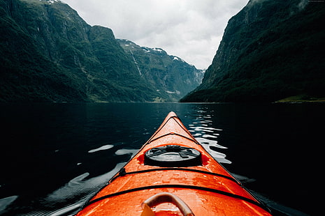 Scandinavia, Europe, Canoe, 5K, HD wallpaper HD wallpaper