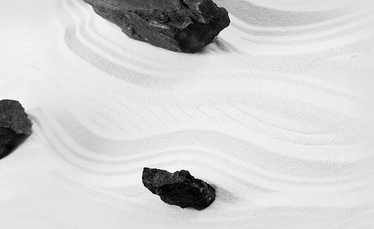 Zen, black rock, Aero, Branco, Zen, HD papel de parede