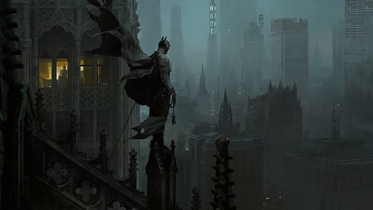 Batman, Batman (2021), grafika koncepcyjna, Gotham, Gotham City, Tapety HD