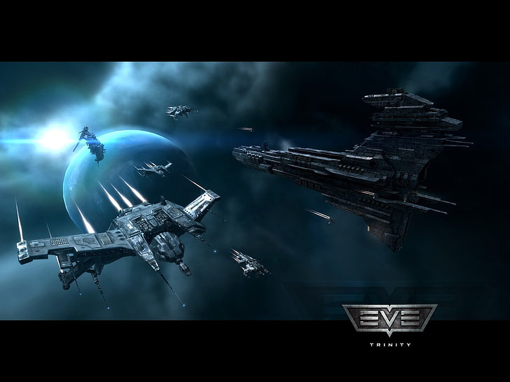 gray EVE space ships wallpaper, Video Game, EVE Online, Game, HD wallpaper