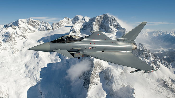 kendaraan, pesawat terbang, jet tempur, Topan Eurofighter, Angkatan Bersenjata Austria, Wallpaper HD