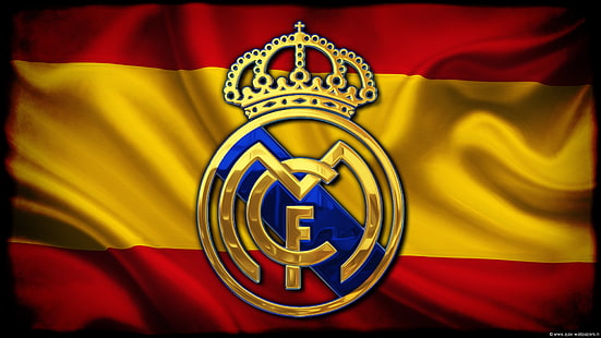Футбол, Реал Мадрид, емблема, лого, HD тапет HD wallpaper