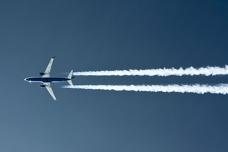 Самолети, Боинг 737, Самолети, Пътнически самолет, Дим, HD тапет HD wallpaper