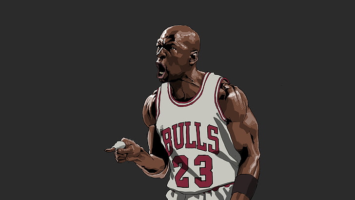 Illustrazione di Michael Jordan, NBA, Michael Jordan, Sfondo HD