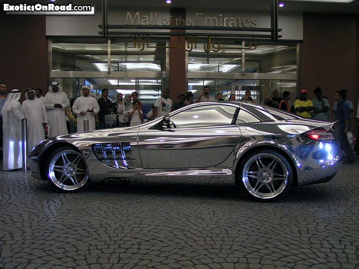 Auto da un miliardo di immatricolazione di Abu Dhabi BENZ COSTRUITA IN ORO BIANCO Auto Mercedes HD Art, immatricolazione di Abu Dhabi, auto da un miliardo di dollari, Sfondo HD