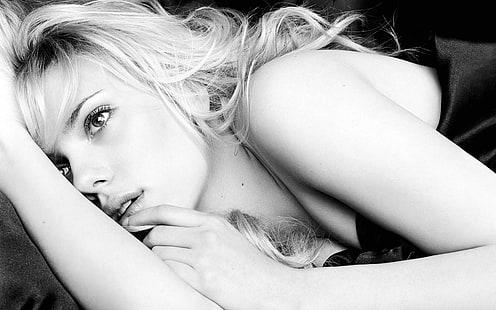 Scarlett Johansson ผู้หญิงนักแสดงขาวดำ, วอลล์เปเปอร์ HD HD wallpaper