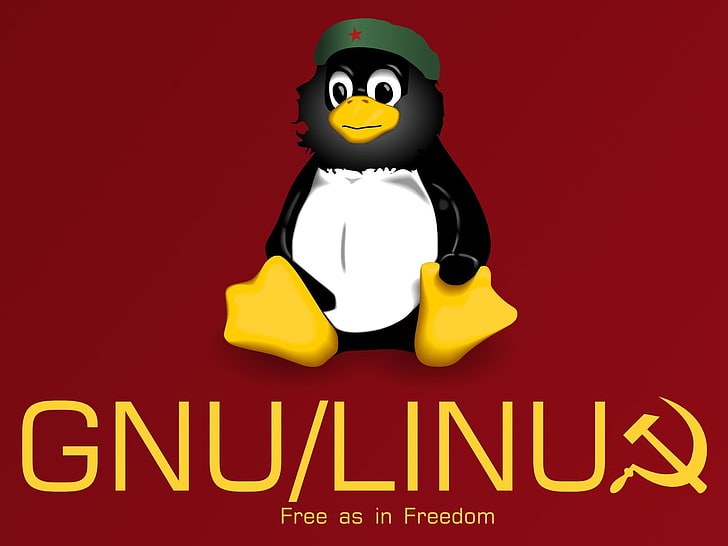 Gnu Linu logo, Linux, GNU, Che Guevara, Tux, HD wallpaper